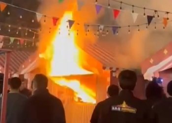 Fəvvarələr meydanında yanğın baş verib