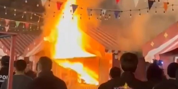 Fəvvarələr meydanında yanğın baş verib