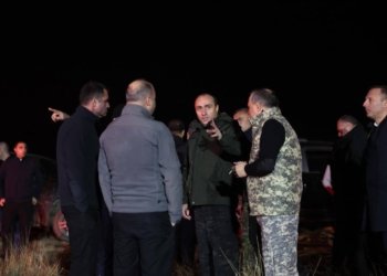 Gürcüstanın daxili işlər naziri hadisə yerinə getdi-FOTOLAR