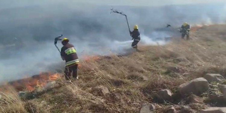 Gədəbəydə yanğın baş verdi