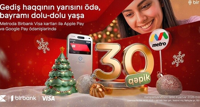 "Birbank"dan metroda gediş haqqına 50% endirim...