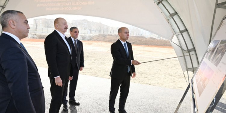 Prezident Xankəndidə Qarabağ Universitetinin Mühəndislik fakültəsinin binasının təməlini qoyub