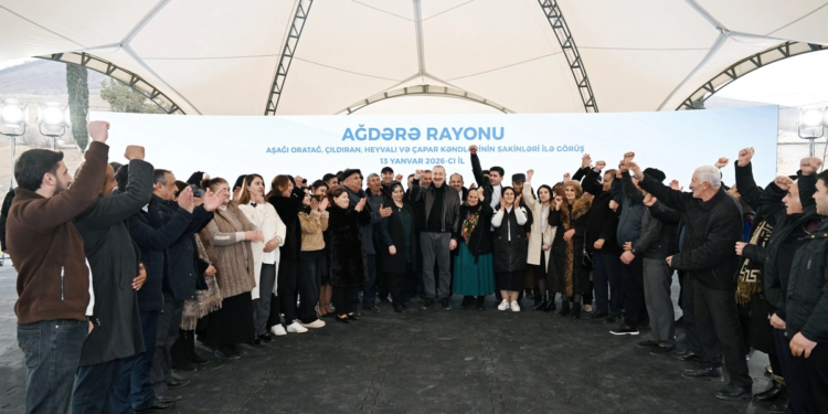 İlham Əliyev Ağdərədə Aşağı Oratağ, Çıldıran, Heyvalı və Çapar kəndlərinin sakinləri ilə görüşüb