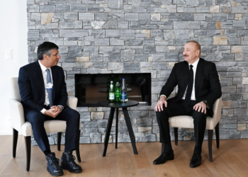 Prezident İlham Əliyev Davosda Braziliyanın “BTG Pactual” şirkətinin sədri ilə görüşüb