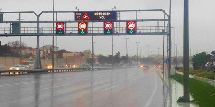 Bir sıra yollarda sürət həddi endirilib 