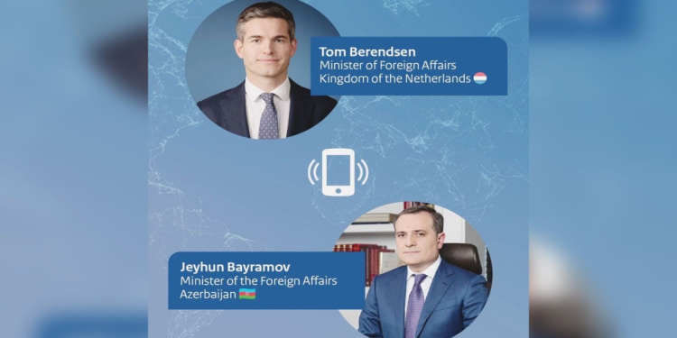 Azərbaycan və Niderland XİN başçılarının telefon danışığı olub