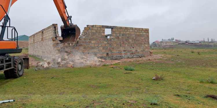 Göygöldə qanunsuz tikintinin qarşısı alındı - VİDEO - FOTO
