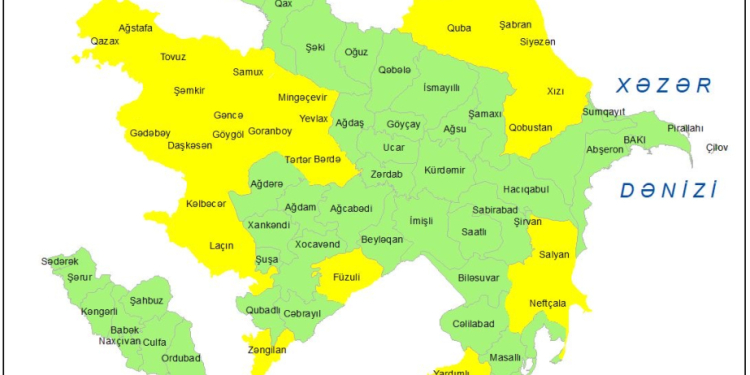 Küləkli hava şəraiti ilə bağlı sarı xəbərdarlıq verilib