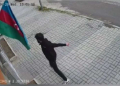 Bayrağa hörmətsizlik etdi, cavabı ağır oldu